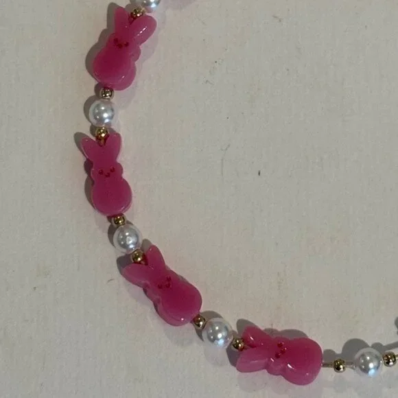 Alex and Ani Easter Peeps Bunny Beaded Bangle pink, collectable - Picture 7 of 14
